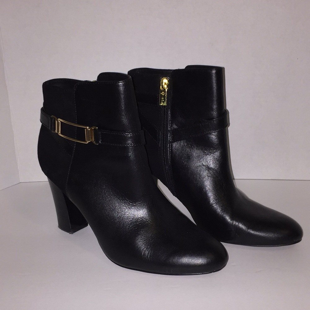 Isola Black Leather / Suede Upper Booties